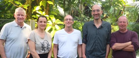 Der fünfköpfige Vorstand des Vereins Fischwissen